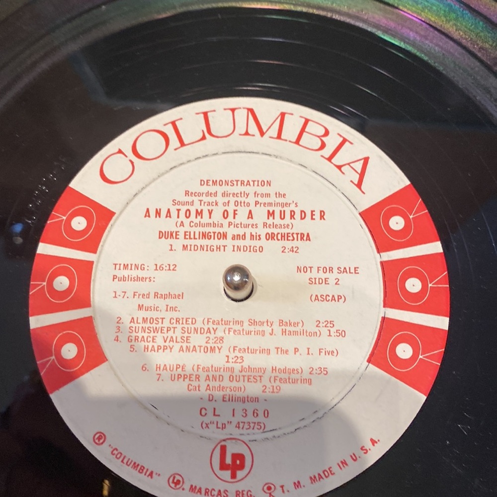 Duke Ellington’s Anatomy of a Murder Sound Track vinyl! Original Owner! 🔥🎵🎶 - Picture 5 of 17